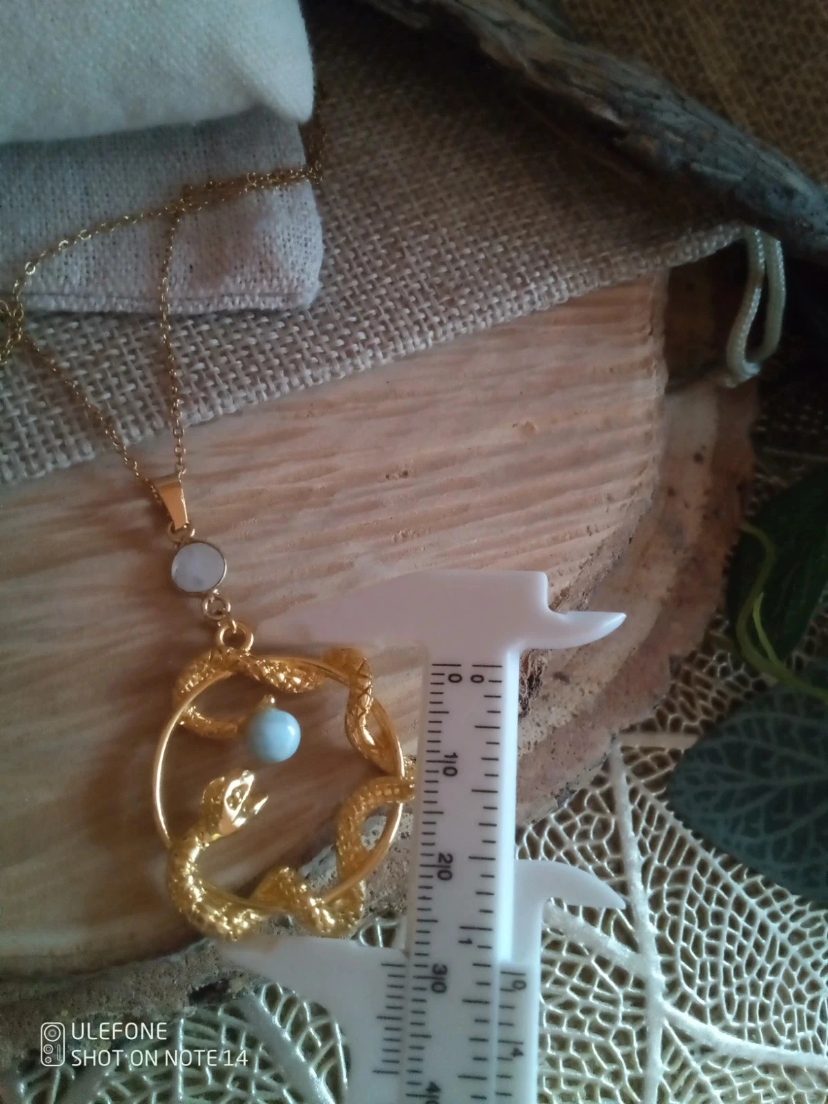 Serpent necklace and semi-precious stones – photo 3